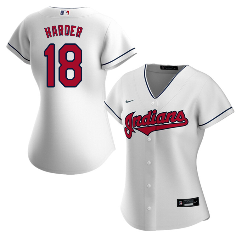 Nike Women #18 Mel Harder Cleveland Indians Baseball Jerseys Sale-White